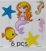 Underwater Theme Acrylic Cake Topper Set