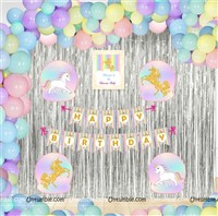Unicorn Foil Curtain Kit (Pack of 109 pcs)