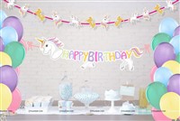 Unicorn Birthday Letter Bunting Kit (Pack of 42 pcs)
