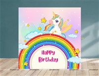 Unicorn Cloud Rainbow Backdrop 