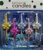 Unicorn Horn Multicolor Candle 5pcs