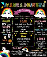 Chalkboard posters - Unicorn themed birthday party supplies & decorations
