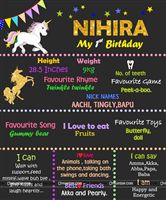 Chalkboard posters - Unicorn themed birthday party supplies & decorations