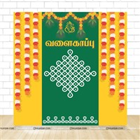 Backdrop - Valaikappu | Seemantham | Bangle ceremony Decor