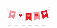 Love Heart Bunting (10 feet)