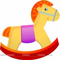 Rocking horse sticker