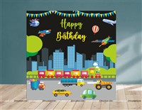 Transport Vehicles Theme Backdrop 