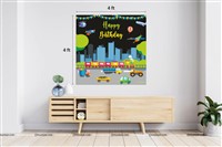 Transport Vehicles Theme Backdrop 