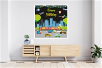 Transport Vehicles Theme Backdrop 