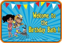 Vir & friends Welcome Cutout