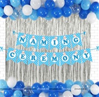 Baby Boy Naming Ceremony Foil Kit ( Pack of 42 pcs)
