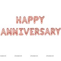 Happy Anniversary Balloons (Rose Gold)