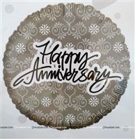 Happy Anniversary Round Foil Balloon