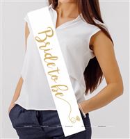 Bride to Be Sash White